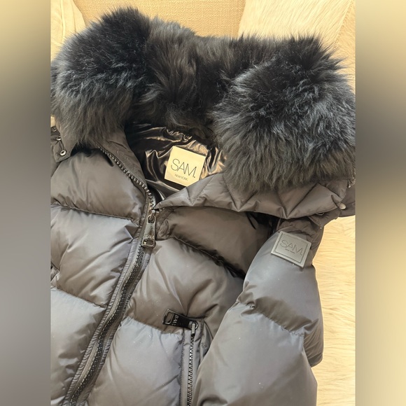 SAM XS Addison Puffer coat with Shearling Trim - Picture 6 of 7